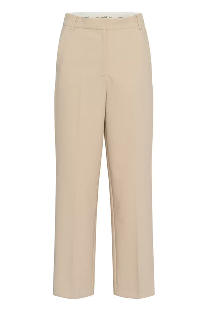 SOAKED IN LUXURY | Pantalons 'Corinne'| Greige