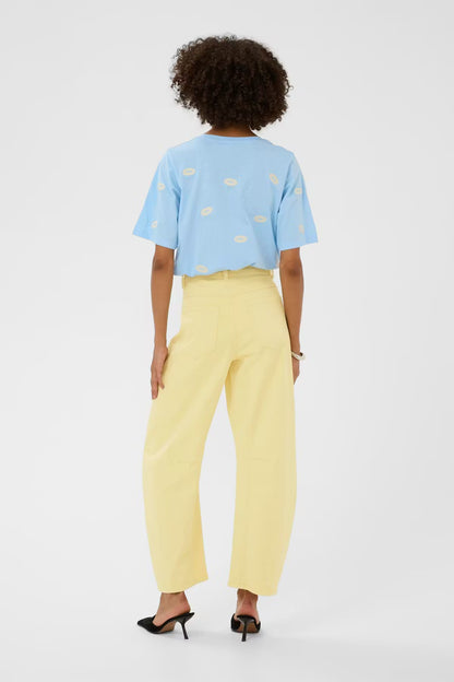 CULTURE |  Pantalon coupe barrel 'Brinnie' |  Jaune