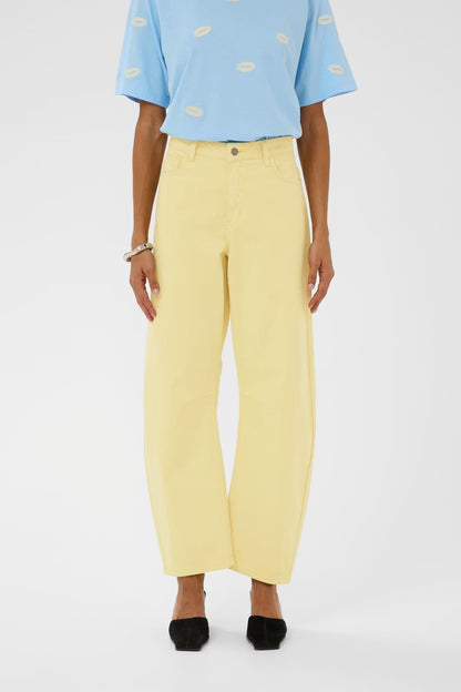 CULTURE |  Pantalon coupe barrel 'Brinnie' |  Jaune