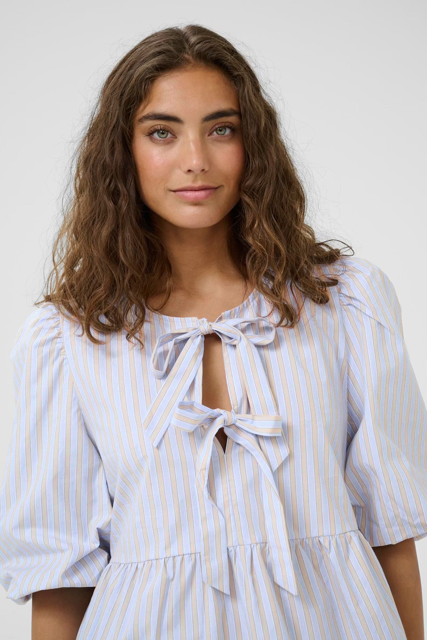 CULTURE |Blouse 'Elia' |  Bleu/ tan