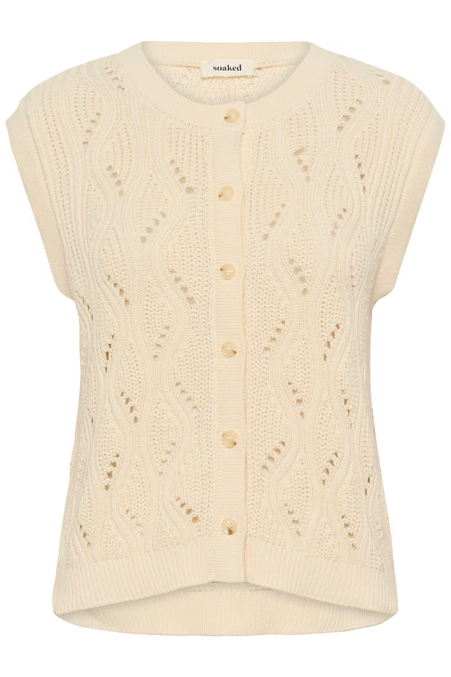 SOAKED IN LUXURY | Gilet 'Rava Nanna' | Blanc cassé