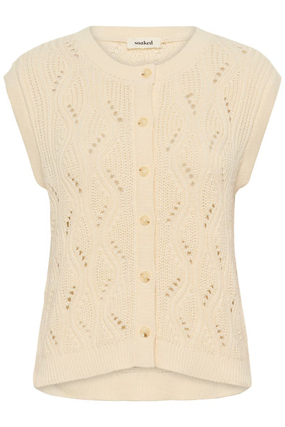 SOAKED IN LUXURY | Gilet 'Rava Nanna' | Blanc cassé
