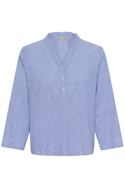 CULTURE | Chemisier en lin ''Arletty'' - Bleu poudre