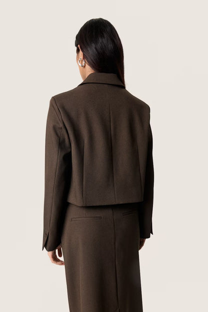 SOAKED IN LUXURY | Blazer Lilu Blazer court - Marron