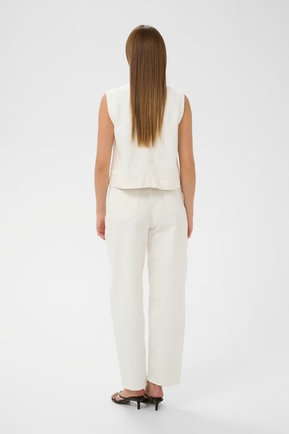 SOAKED IN LUXURY | Gilet 'Rina Waist'| Blanc
