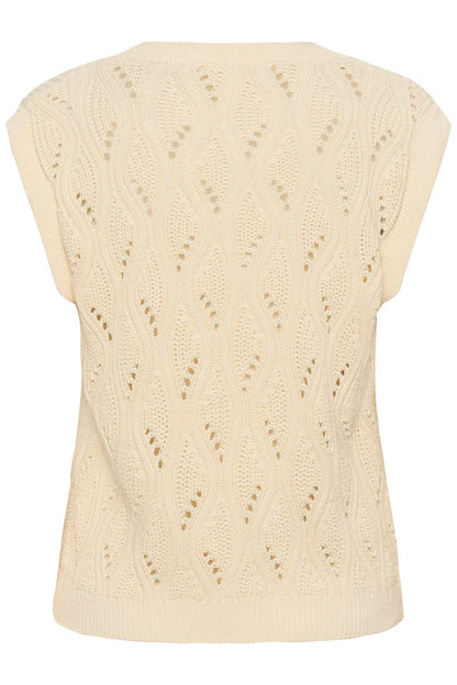 SOAKED IN LUXURY | Gilet 'Rava Nanna' | Blanc cassé