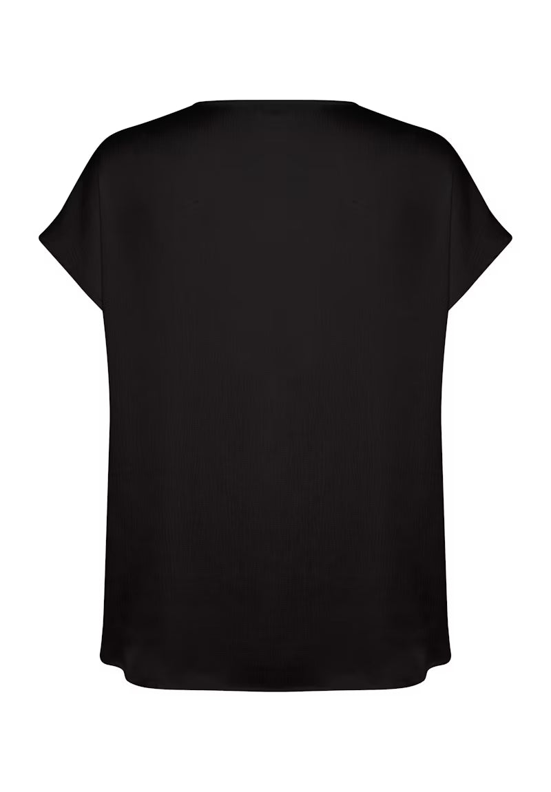 SOAKED IN LUXURY | Chemise manche courte "Ioana Marija" - Noire