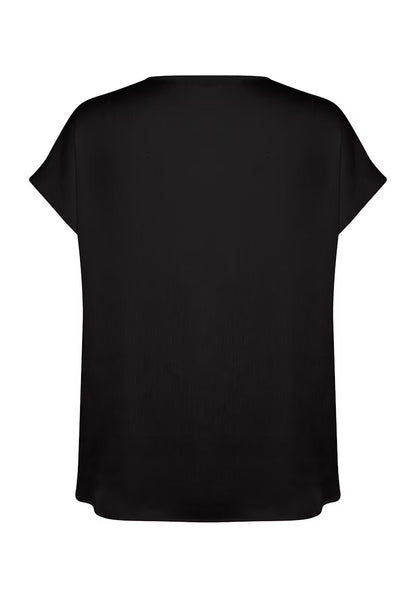 SOAKED IN LUXURY | Chemise manche courte "Ioana Marija" - Noire