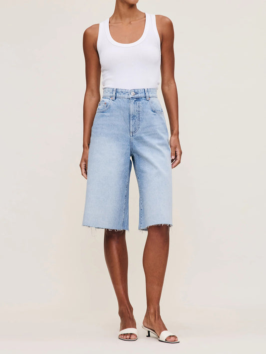 DL1961 |  Short taille haute en jean ''Lucila'' -  claire vintage