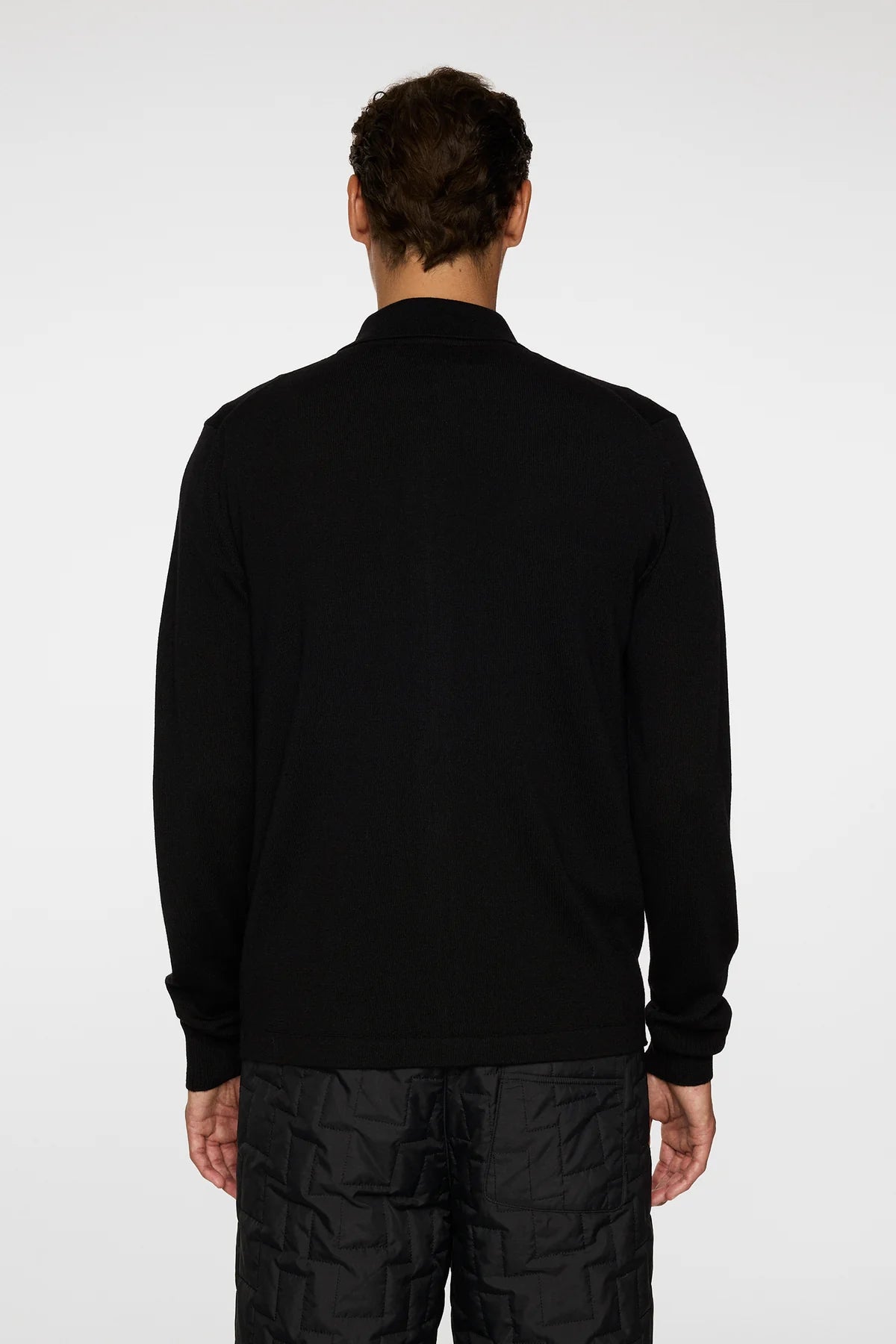 J.LINDEBERG | Pull "Kaleb" Merino Zip - Noir