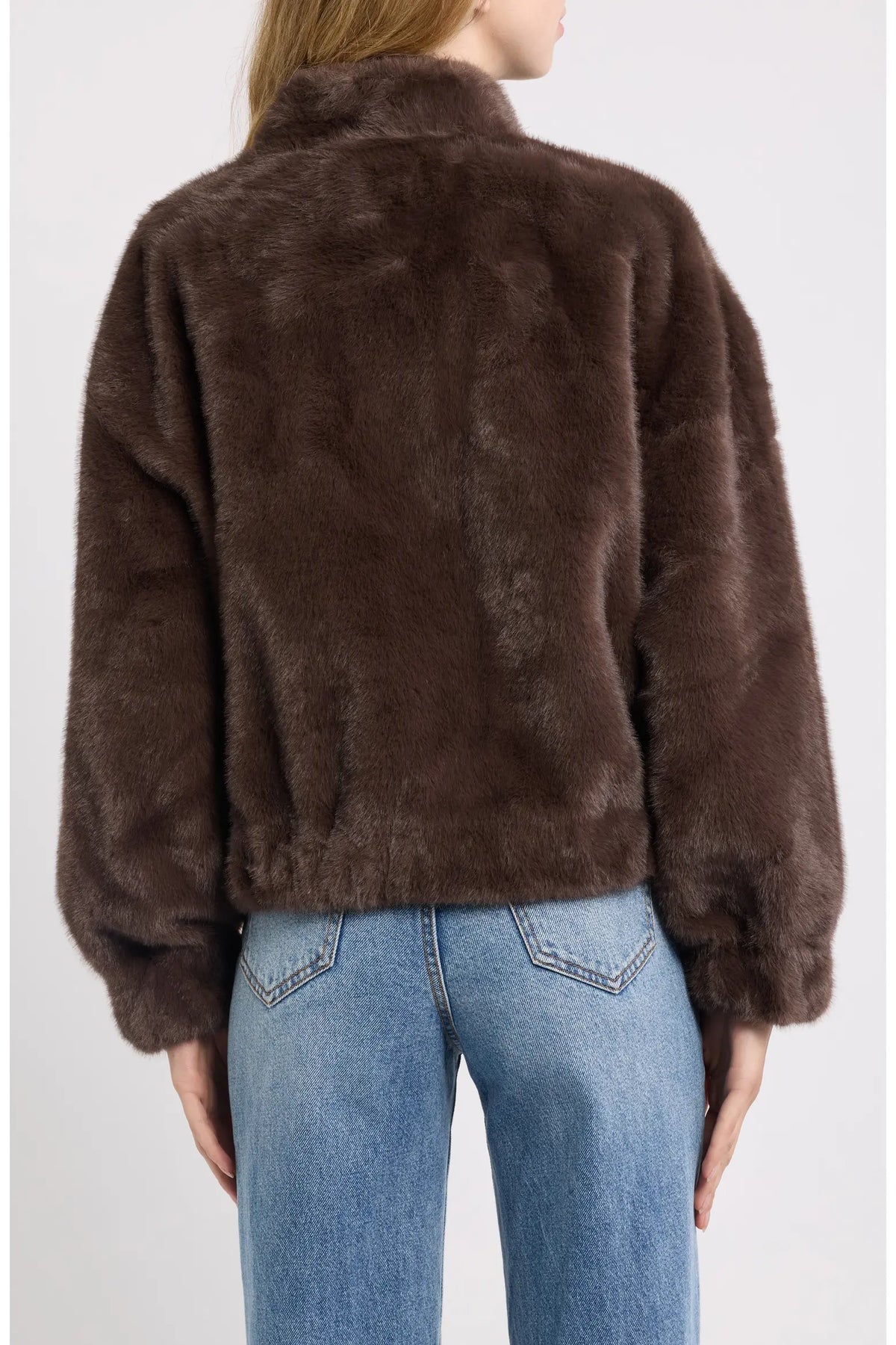 Dèluc | Veste en fausse fourrure 'Badet' | Chocolat