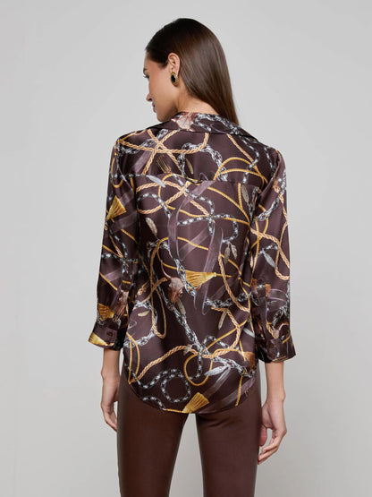 L'Agence | Blouse "Dani" - Marron