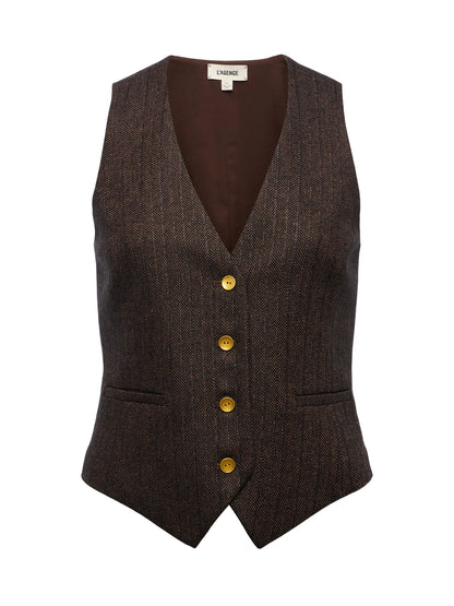 L'Agence | Gilet  "DRINA"-Marron multicolore