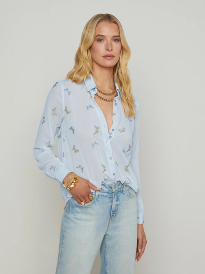 L'AGENCE | Blouse "LAURENT" - Bleu
