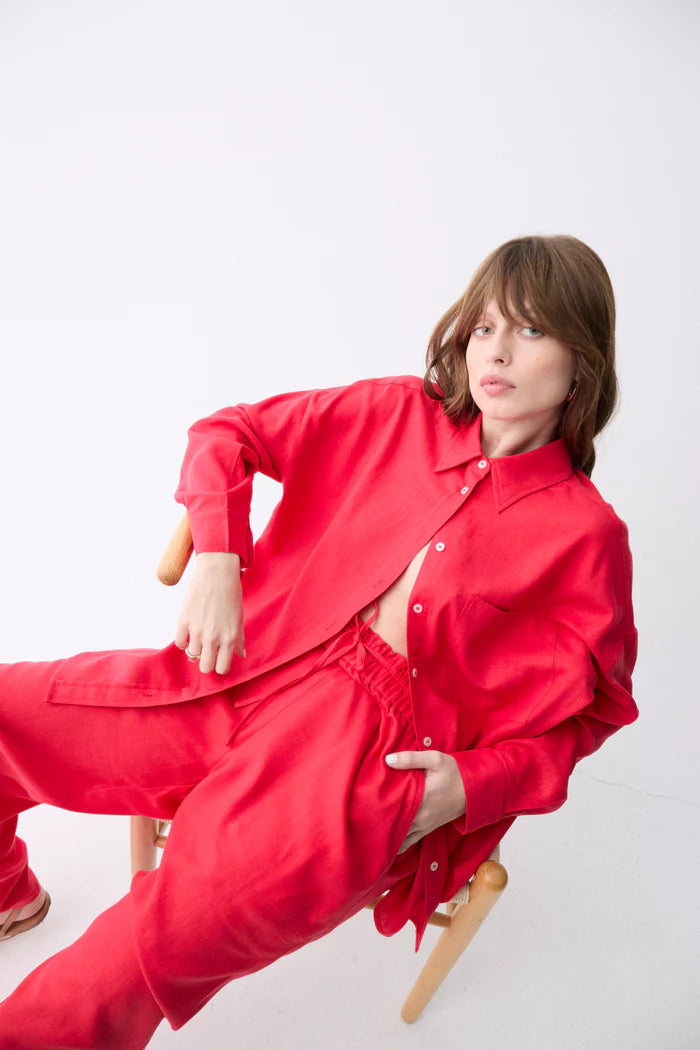 Deluc | Chemise ample "ROXA" - Rouge