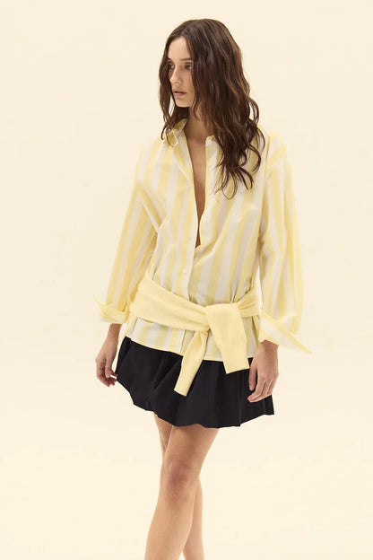 Dèluc | Chemise Rayée 'Vicenzo' | Jaune