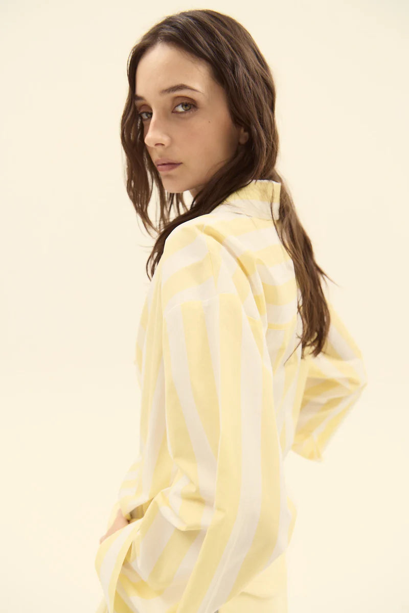 Dèluc | Chemise Rayée 'Vicenzo' | Jaune