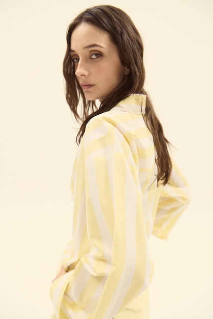 Dèluc | Chemise Rayée 'Vicenzo' | Jaune
