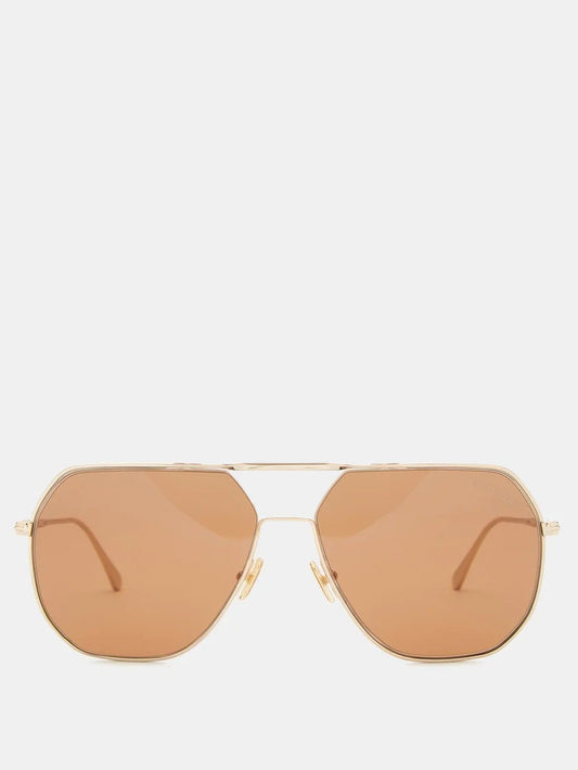 Tom Ford  | Lunettes de soleil en métal Gilles-02 de style aviateur - Or