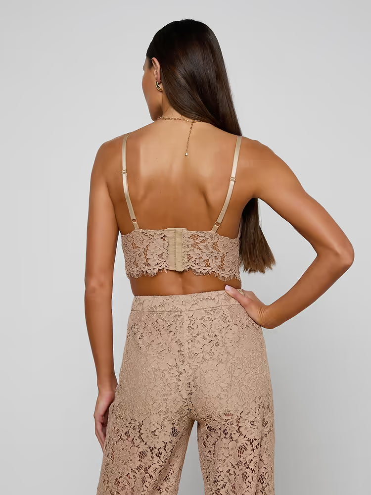 L'AGENCE| Bralette en dentelle 'Aislin' | Cappuccino
