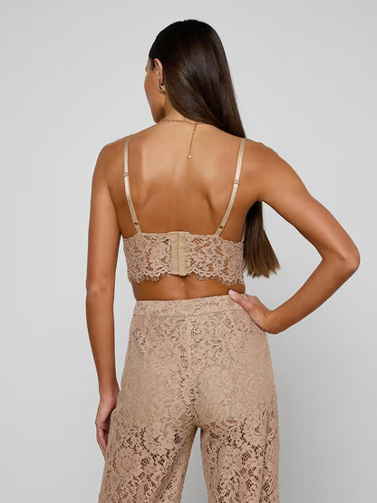 L'AGENCE| Bralette en dentelle 'Aislin' | Cappuccino