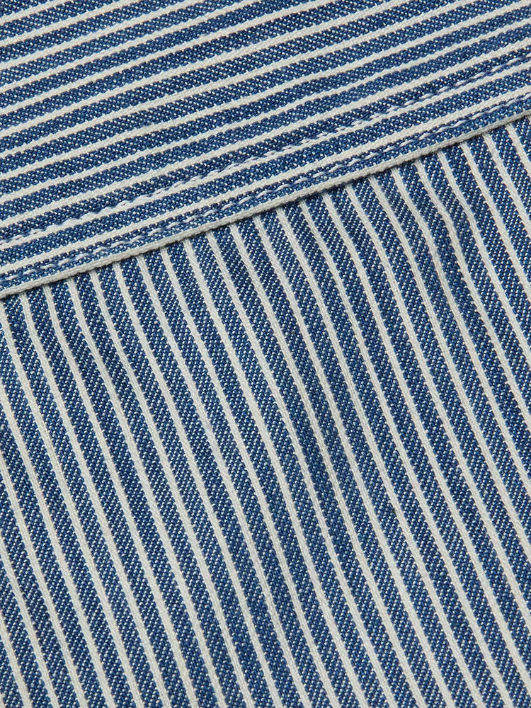 L'AGENCE| Haut corset structuré 'Arlin' | Bleu et blanc rayé