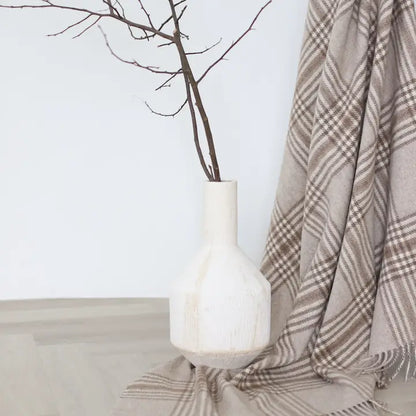 Linen Way | Couverture Stonehaven Alpaca - Ivoire et beige