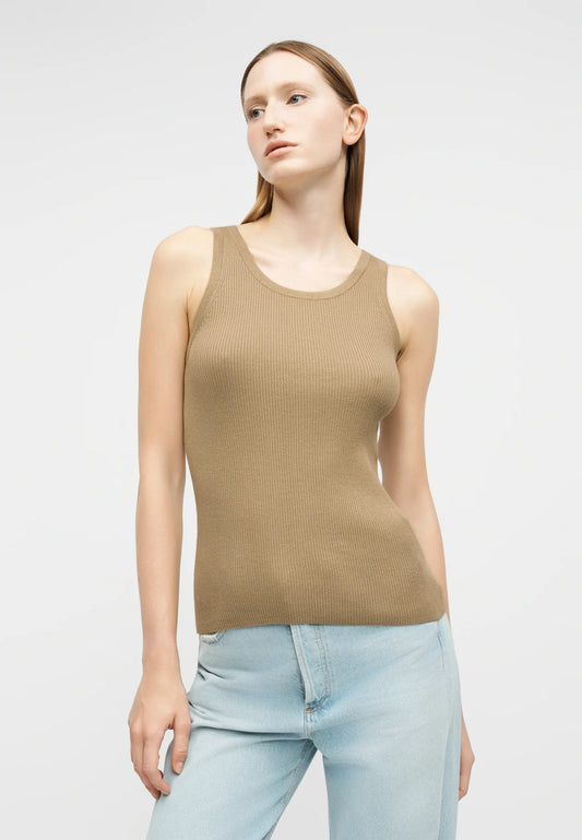 Tiger Of Sweden | Débardeur en tricot "Rayer" | Gris artichaut