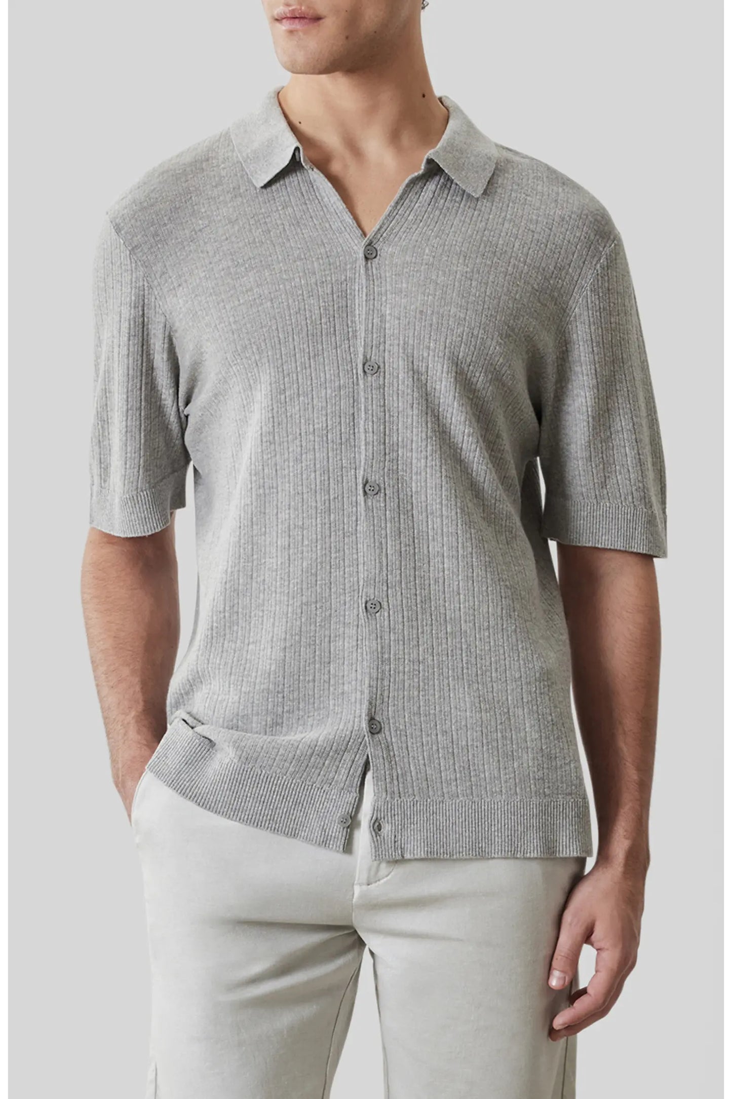 Robert Barakett | Chemise à manches courtes "Kestrel" - Gris