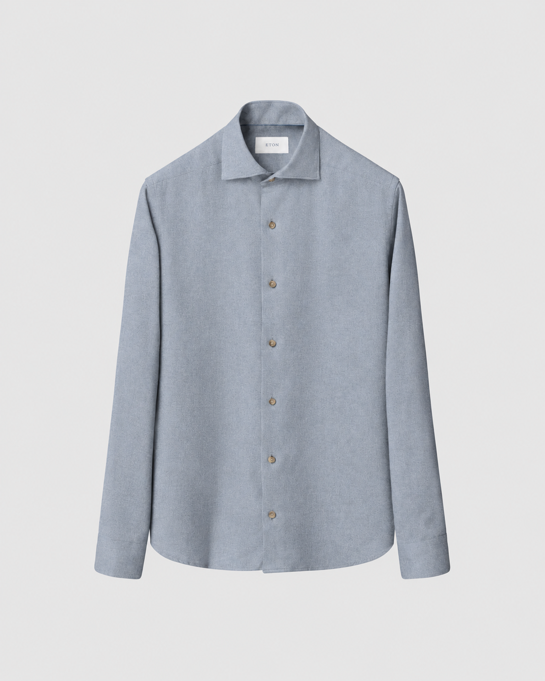 ETON | Chemise en flanelle unie - Bleu clair