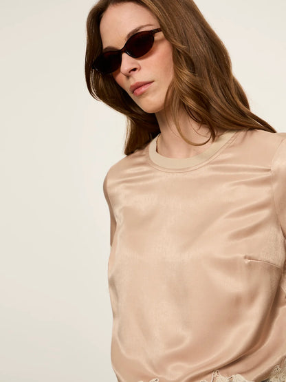 Sanctuary | Haut en dentelle satinée ' One Of A Kind ' | Beige