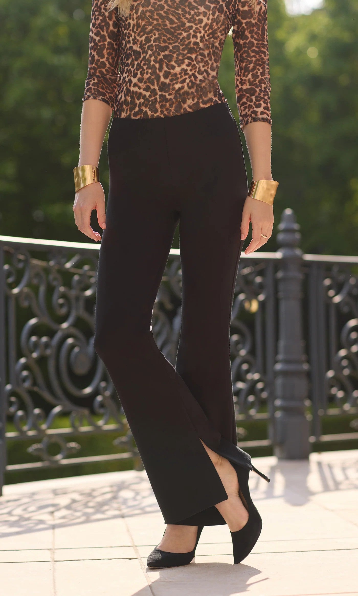 Generation Love | Pantalon évasé "Ponte" - Noir