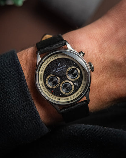AV86 | Montre ''Chronodate Automatic 1564'' 39 mm - Acier / Noir