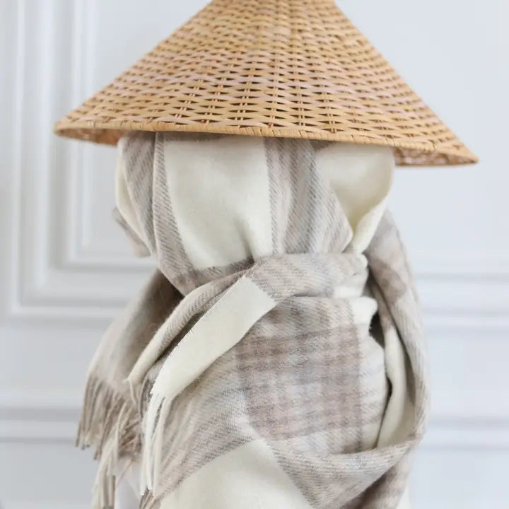 Linen Way | Couverture Stonehaven Alpaca - Ivoire et beige