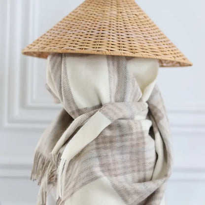 Linen Way | Couverture Stonehaven Alpaca - Ivoire et beige