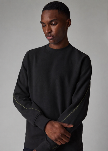 Paul Smith | Sweat-shirt texturé avec broderies contrastées - Noire