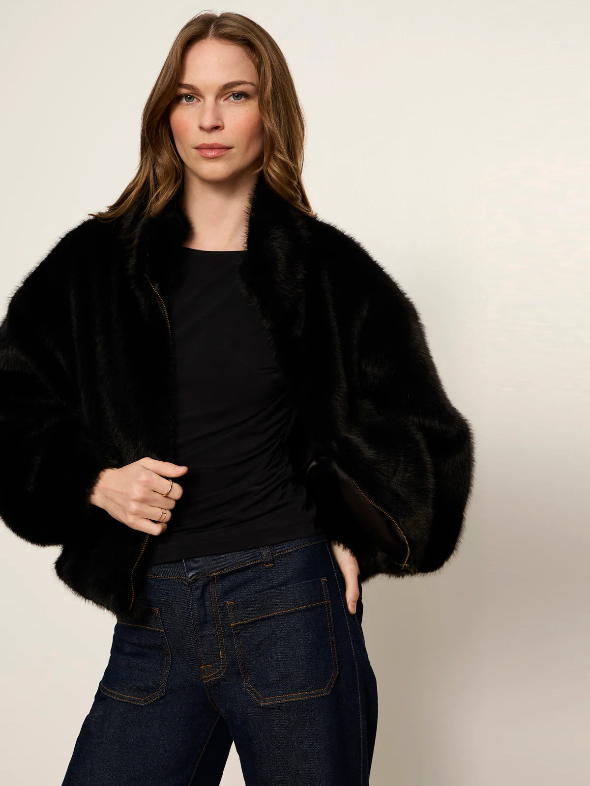 Sanctuary | Veste en fourrure 'Everest' | Noire