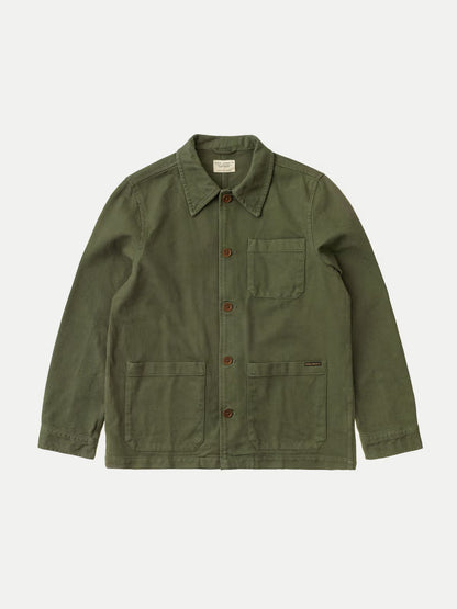 Nudie Jeans | La veste workwear en coton bio ''Barney ''- Olive