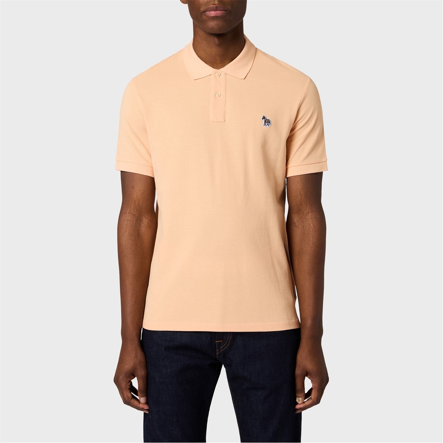 Paul smith | Polo en coton piqué avec logo zèbre - Orange clair
