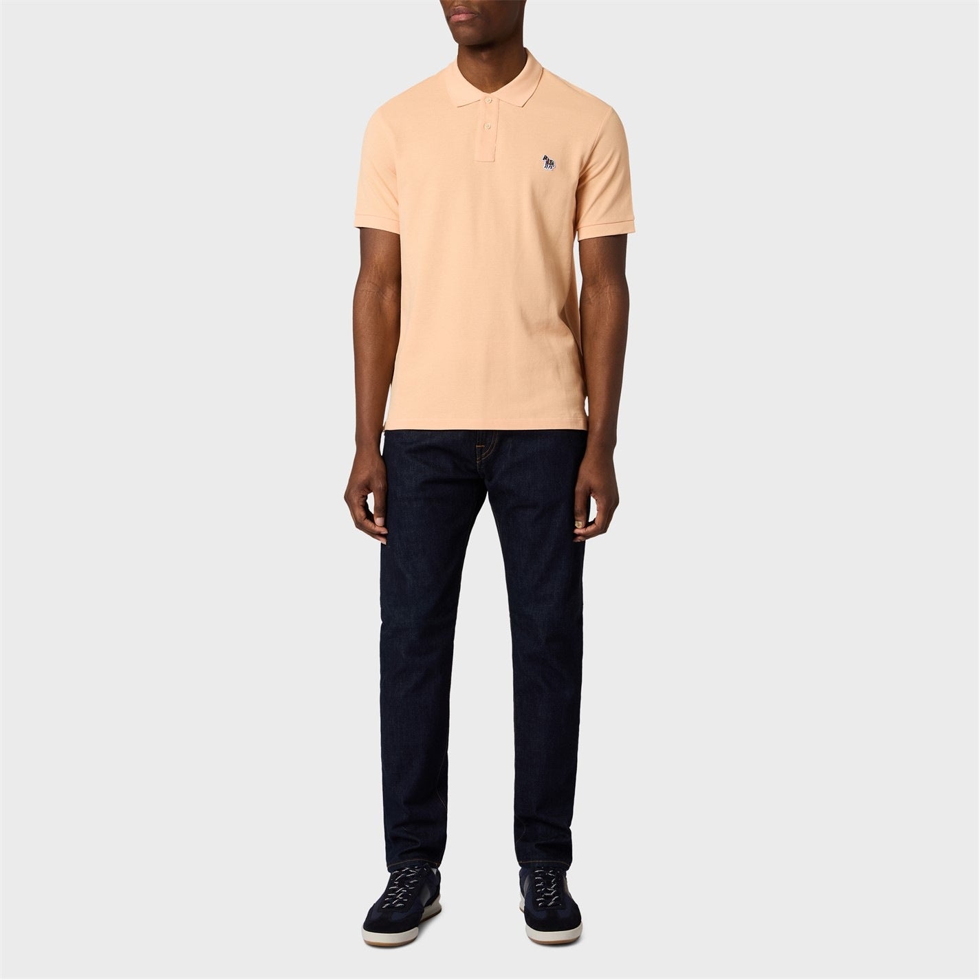 Paul smith | Polo en coton piqué avec logo zèbre - Orange clair