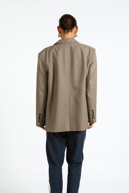 Coster Copenhagen |Blazer à carreaux oversize - Marron à carreaux