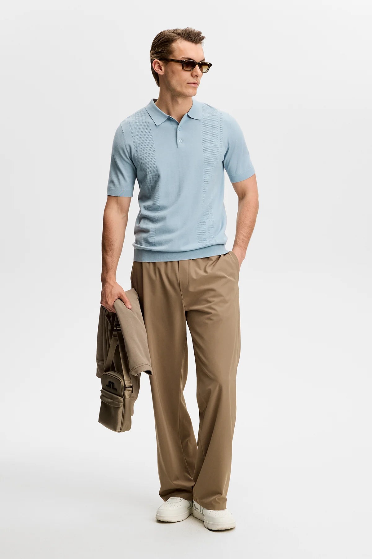 J.Lindeberg | polo à manches courtes "Reymond Knit" - Bleu