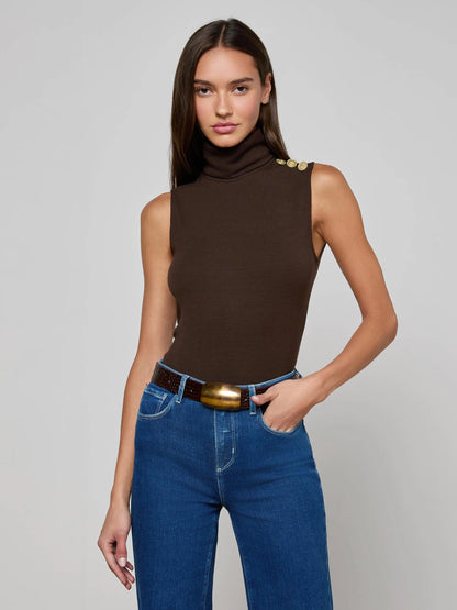 L'Agence | Haut "Ceci Sleevless" - Marron
