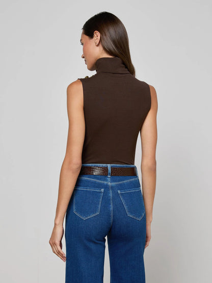 L'Agence | Haut "Ceci Sleevless" - Marron