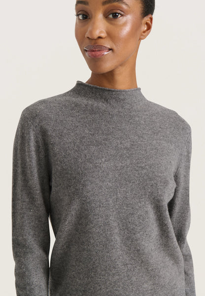 SOAKED IN LUXURY | Le pull à col montant Molina - Gris
