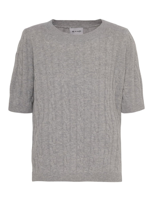 SAND Copenhagen | Col tricoté "Delmy Puff" - Gris