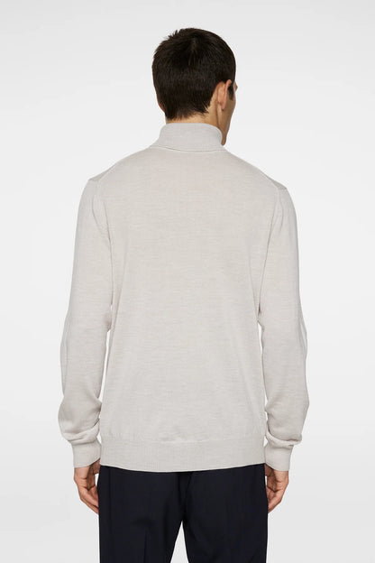 J.LINDEBERG | Pull "Kaden" Merino Col roulé - Beige