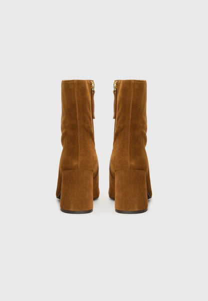 Angel Alarcon | Bottines à talons hauts en daim - Marron clair