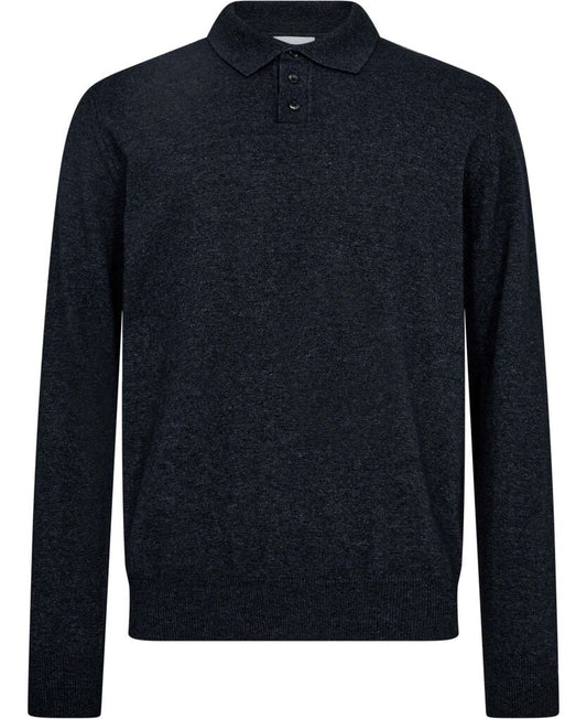 SAND Copenhagen | Polo en laine mélangée - Marine