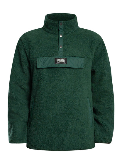 Deus Ex Machina | Veste polaire Discovery Sherpa - Vert chasseur